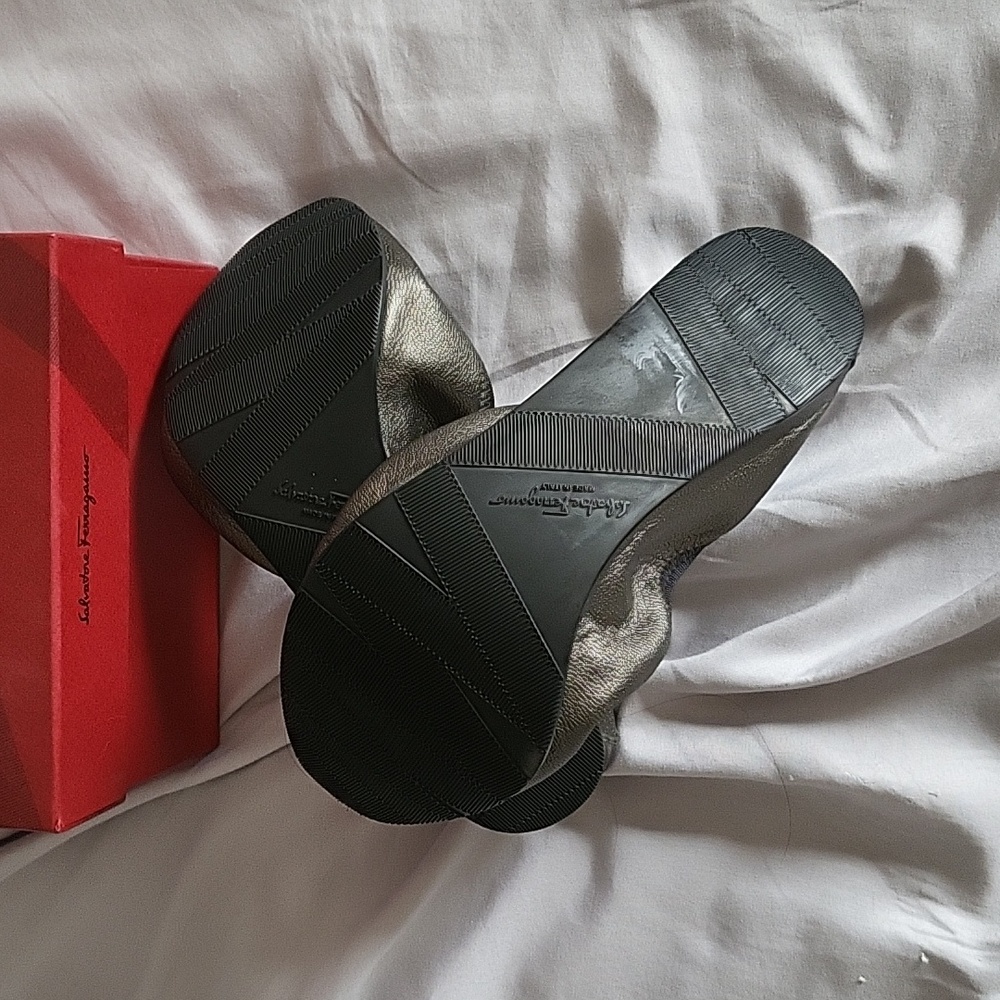 New! Salvatore Ferragamo leather ballerina flat shoes - Picture 5 of 7